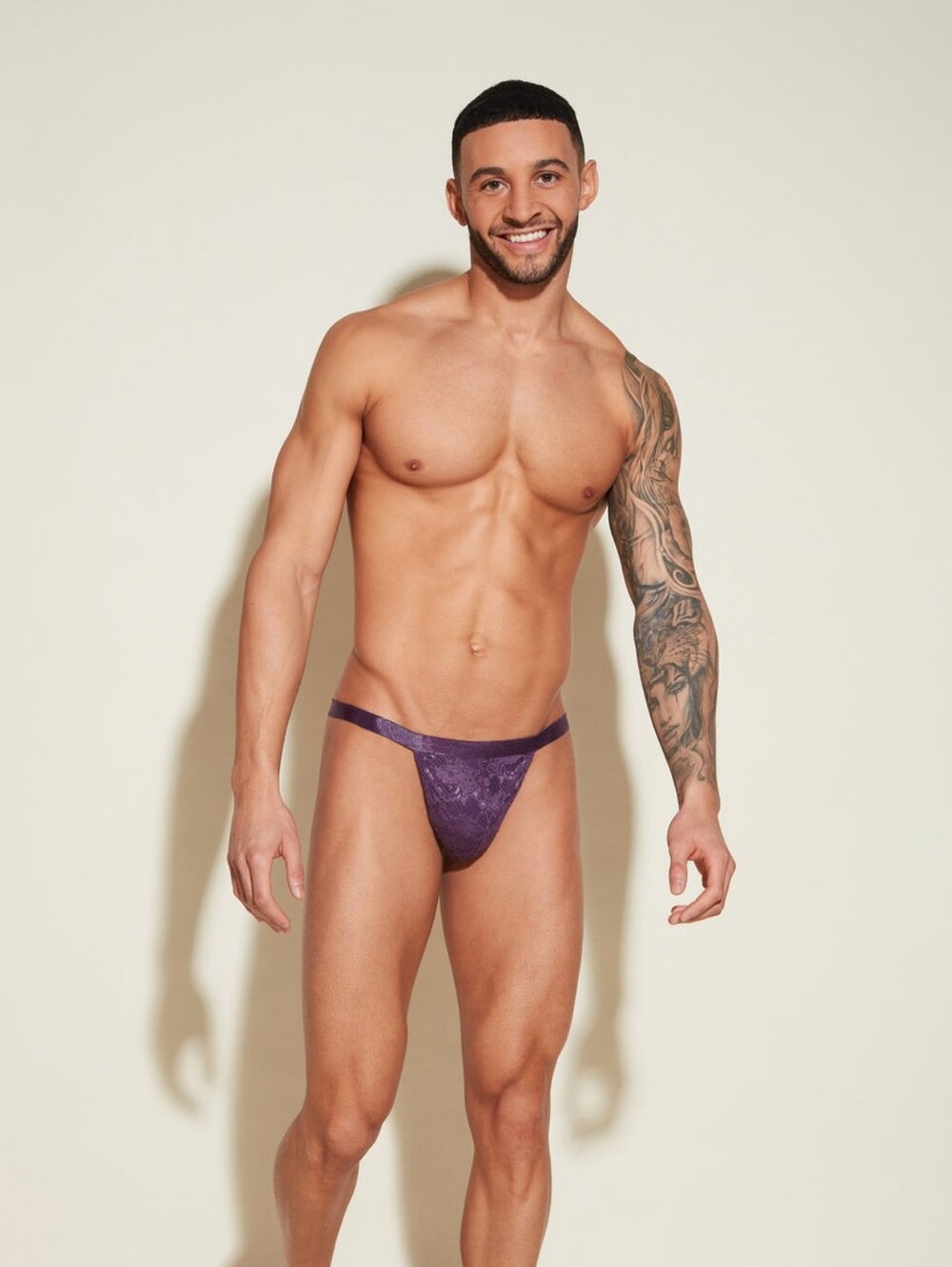 Cosabella Zaadi Purple Lace Men's Italian Thong